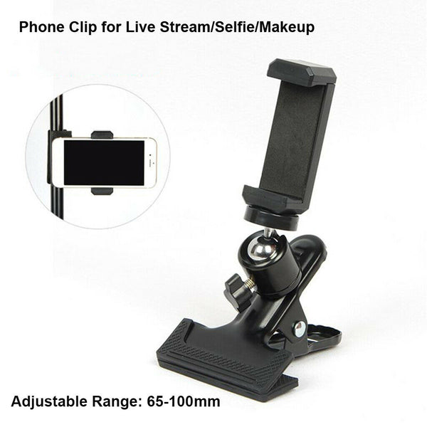 Flexible Live Stream Selfie Cell Phone Clip Holder for 3.5-7inch Smartphones