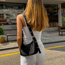 Women Nylon Shoulder Bag Street Zipper Purses Messenger Underarm Handbags