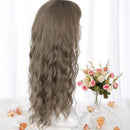 Long Hair Wavy With Bangs Brown Available Wigs For Women Synthetic Hair Hig