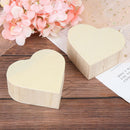 DIY Storage Boxes Heart Shape Wood Box Earrings Ring Jewelry Makeup Organiz 3C