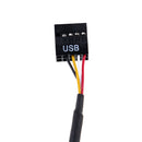 1Pc 9 pin USB header male 1 to 2 female extender cable 9p port multiplier â„–#