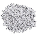 1000 White Mixed Letter/ Alphabet Acrylic Beads 7mm(1/4 inch) S8L9