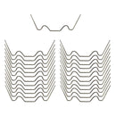 Pack 100Pcs Stainless Steel Greenhouse Glass Pane Fixing Clips, W & Z Wire Clips