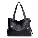 2017 Retro Style Large Women Handbags Ladies Shoulder Bags(Black)
