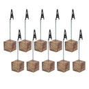 10pcs Cube Wire Card Picture Memo Photo Clip Holder Desk Alligator Clip Gift