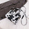 Women Handbag Animal Pattern PU Shoulder Portable Messenger Bag (White) A#S