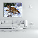 Painting By Numbers Kit DIY Tiger Snow Digital Canvas Oil Art Home Decor