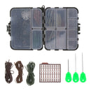 Carp Fishing Weights Tackle Box Safety Cips Tubes Swivels Kits for Hair Rigs