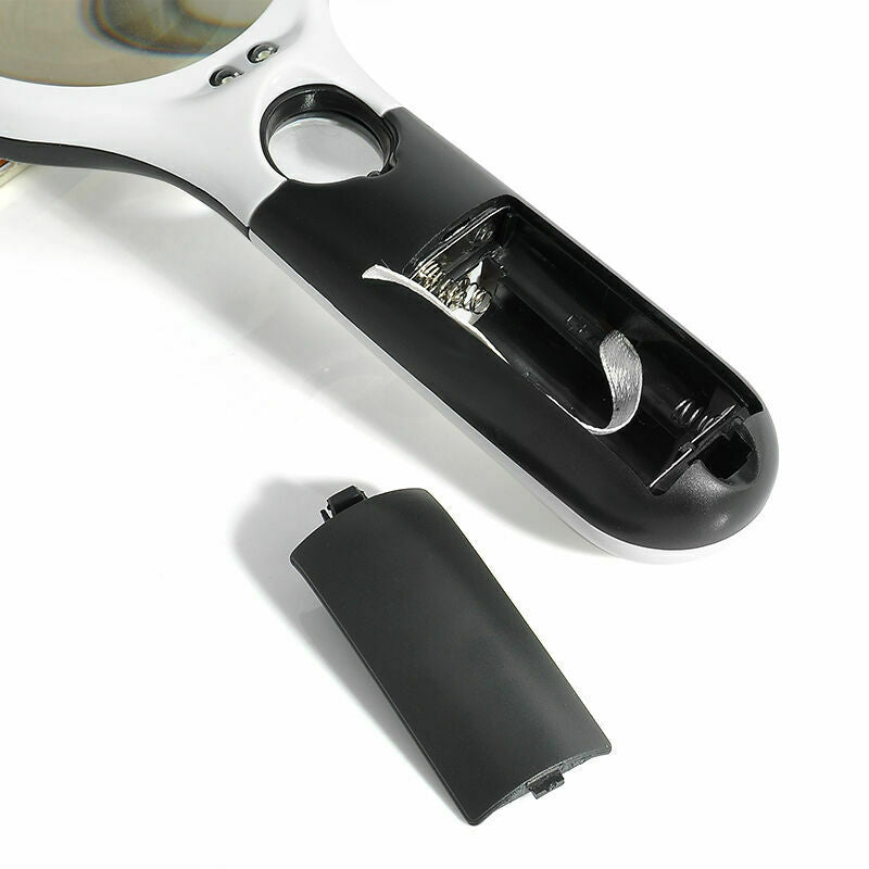 Hand Held Detachable 45x Magnifying Glass Lens Magnifier Loupe w/ LED Lights