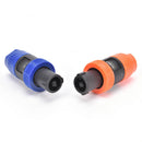 2x Speakon NL4FC Blue 4 Pin Male Plug Compatible Audio Speaker Cable ConnectME