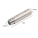 Metal 3Pin Female XLR Socket to 5Pin XLR Male DMX Audio Plug Adapter Connector