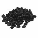 100 Pcs 6mm Inner Dia Round Tip Black PVC Insulated End Caps B6X9