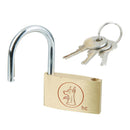 Brass Padlock Locker Long Shackle Suitcase Toolbox w/ Key 40mm