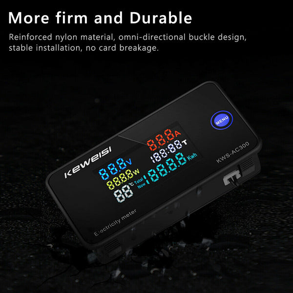 6 in 1Ã‚Â Color DisplayÃ‚Â Digital Energy MeterÃ‚Â (KWS-AC300-100A Split Core CT)