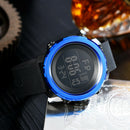 Digital Electronic Men Outdoor Sports Waterproof Luminous Wristwatch (C) A