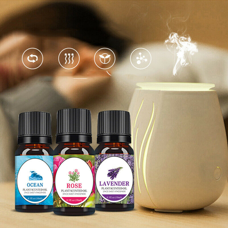 3 Bottles 10ml Essential Oil 100% Pure & Natural Auto Car Aromatherapy Diffuser