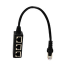 2x RJ45 Splitter Adapter 1 to 3 Port CAT 5/6 LAN Ethernet Socket Converter