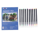 10 Color Art Watercolor Drawing Painting Brush Sketch Manga Pen Book Pad Set