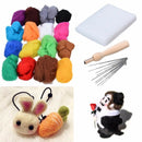 20 Color Wool Felt + Needles Felt Tool Needle Felting Mat Starter Tool DIY Kit