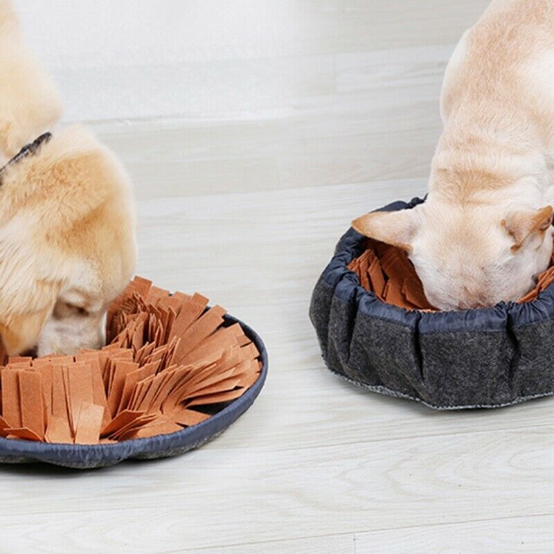 Dog Round Sniffing Training Mat Dog Washable Puzzle Training Blanket Pet NasC2G4