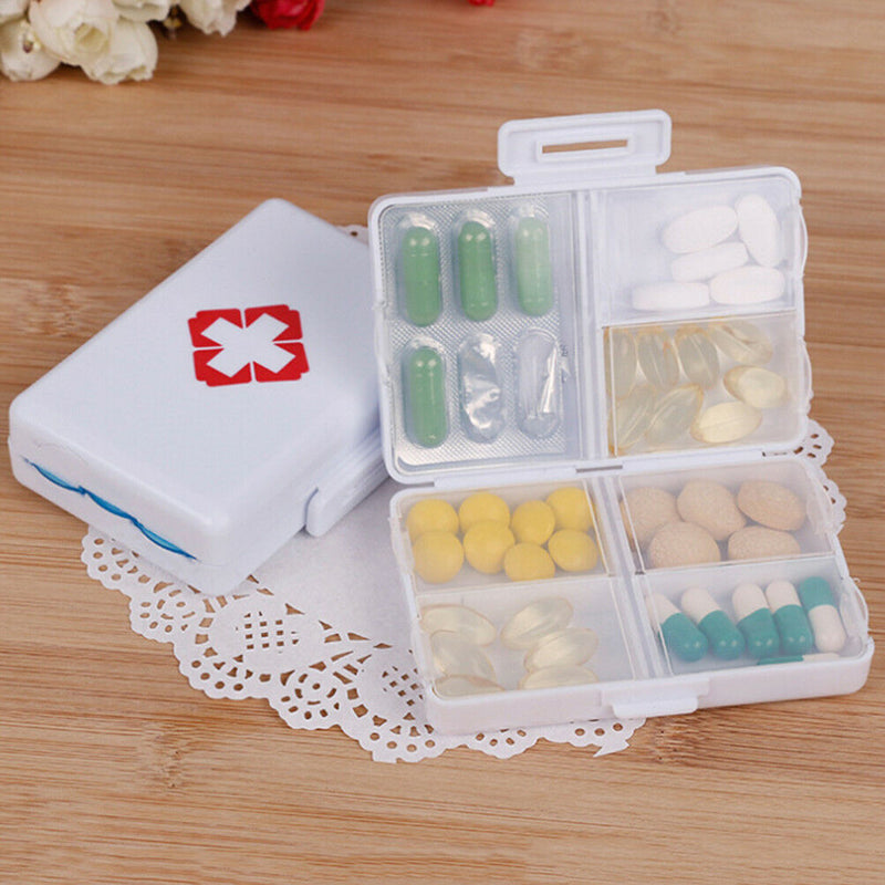 7 days Foldable Mini Pill Box Container Drug Tablet Storage Travel Case Holde Gw