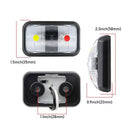 2Pcs 2.3Inch Amber/Red Led Piranha Side Marker Fender Light 2 Diodes Cleara