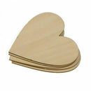 Lot of 10pcs 80mm Embellishment Blank Heart Shape Wood for Craft Wedding De