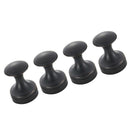 4pcs Retro Brass Wall Hooks Coat Rack Hat Scarf Clothes Hanger Hook Black