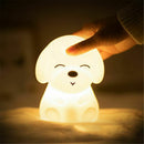 1X(Colorful Dog Led Night Light Animal Light Usb Rechargeable Silicone Soft