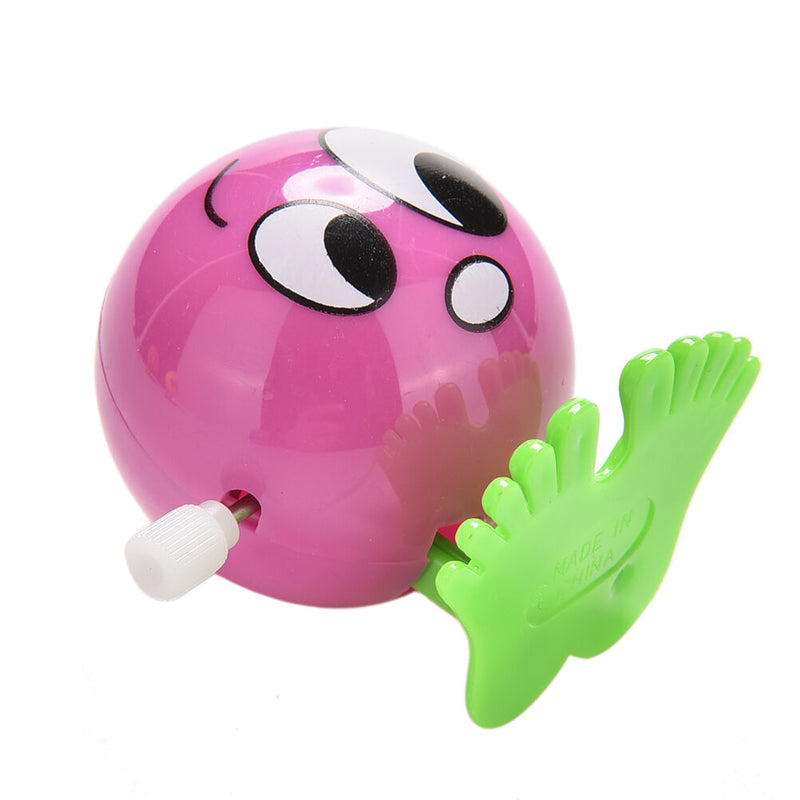 1 Pcs Wind up Face Colorful Funny  Cartoon Somersault Running Clockwork  Toys 3C