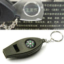 4 IN1 Compass Thermometer Whistle Magnifier Versatile Travel With Key green X4C2