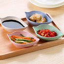 Leaves Shape Baby Kids Dish Bowl Wheat Straw Soy Sauce Dish Rice Bowl Plate G3E6