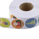 500 Pieces/Roll Christmas Themed Sealing Stickers Round Paper Labels DIY