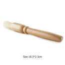 Natural Bristle Coffee Brush Coffee Grinder Cleaning Brush with Wood Handle A