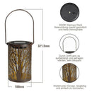 Hollow Maple Leaf Solar LED Lantern Light Waterproof Outdoor Hanging Lamp A