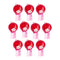10Pcs Japanese Hand Painted Glass Wind Chime Edo Furin (Oriental Cherry)
