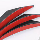 6Pcs Car Decoration Crescent Increased Front Bumper Lip Splitter black