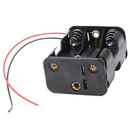 Black Tow Layers 6 x 1.5V AA Batteries Battery Holder Case Box w Wire Leads M6S8