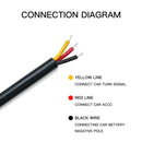 2xFlexible Tube LED Strips Daytime Turn Signal Lights 60cm Red+Yellow
