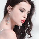 Fashion Jewelry Blue moon&star earrings Woman jewel
