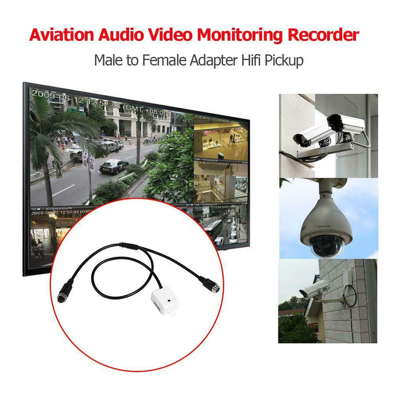 Aviation Audio Video Monitoring Recorder Female to Male Adapter HiFi Pickup