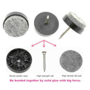 100Pcs Furniture Felt Pad Round Heavy Duty Nail-On Slider Glide Pad Floor P
