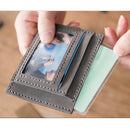 DIY Leather 3 Pockets Card Bag Kit Make Your Own Leather Card Holder Grey