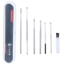 7pcs Double-ended Earpick Ear Wax Curette Remover Ear Cleaner Spoon Spiral Ea@