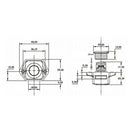 Push Button Latch Door Knob Lock for Cabinet Cupboard Caravan Motorhome Boat