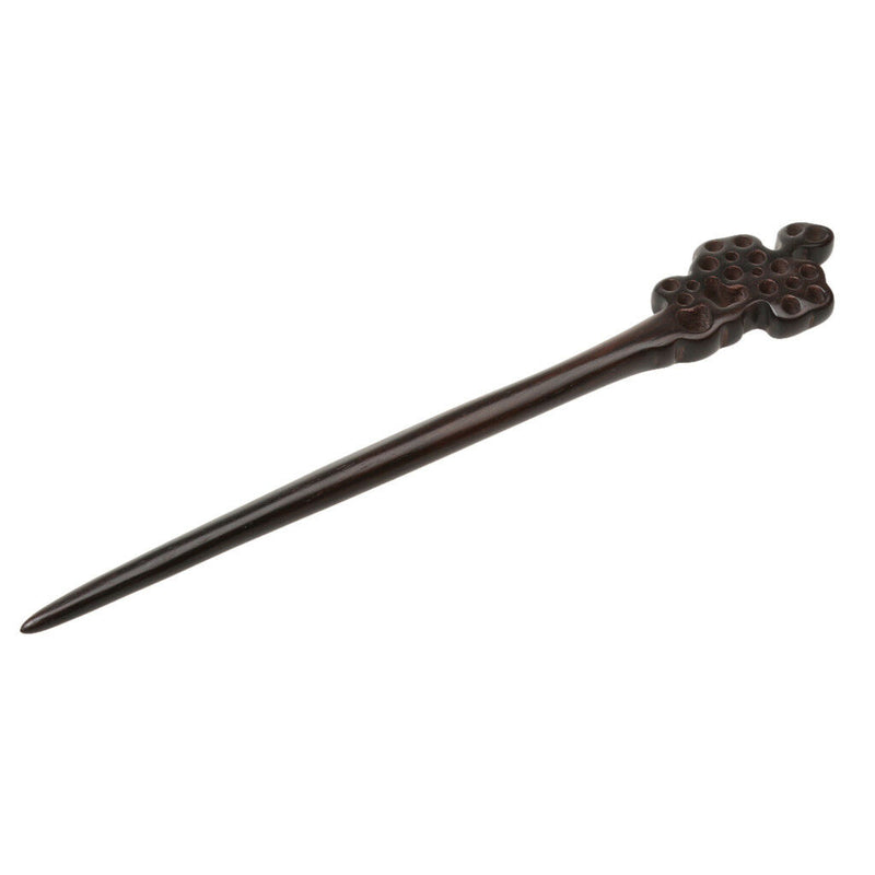 Traditional Carved Ebony Wooden Hair Pin Stick Vinatge Hair Chopsticks Black