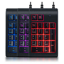 USB Wired Geek Numeric Keypad 19 Keys 3 Color LED Backlight Mechanical Keyboard