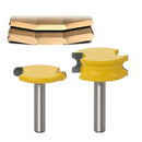 2 Pcs 8Mm Shank Canoe Flute And Bead Router Bit Set Woodworking Cemented Ca