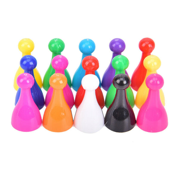 10Pcs Plastic Chess Pawn Pieces Board Card Games Halma Multi-colors Accessorie3C