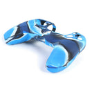 Anti Slip Camo Silicone Case Skin + 2 Thumb Grips for PS5 Controller (Blue) A